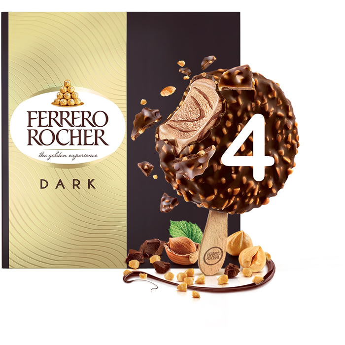 FERRERO ROCHER Dark Bâtonnets glacés noisette et chocolat noir