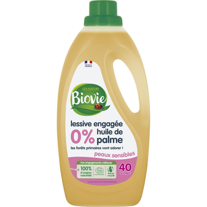 BIOVIE Lessive liquide peaux sensibles sans huile de palme