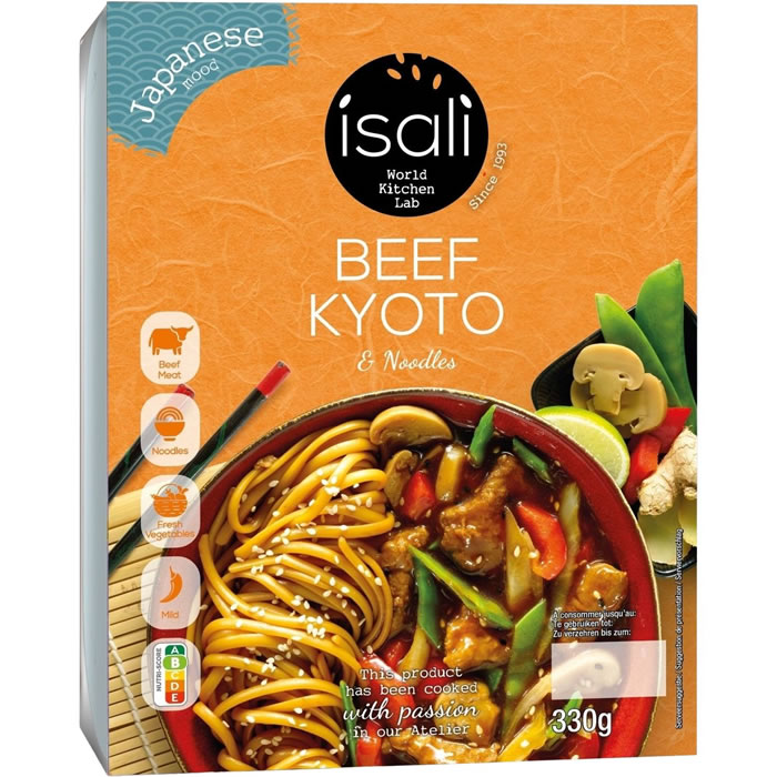 ÍSALÍ Japanese Nouilles au boeuf sauce kyoto au soja micro-ondes