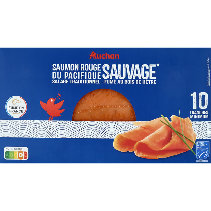 AUCHAN Saumon fumé sauvage