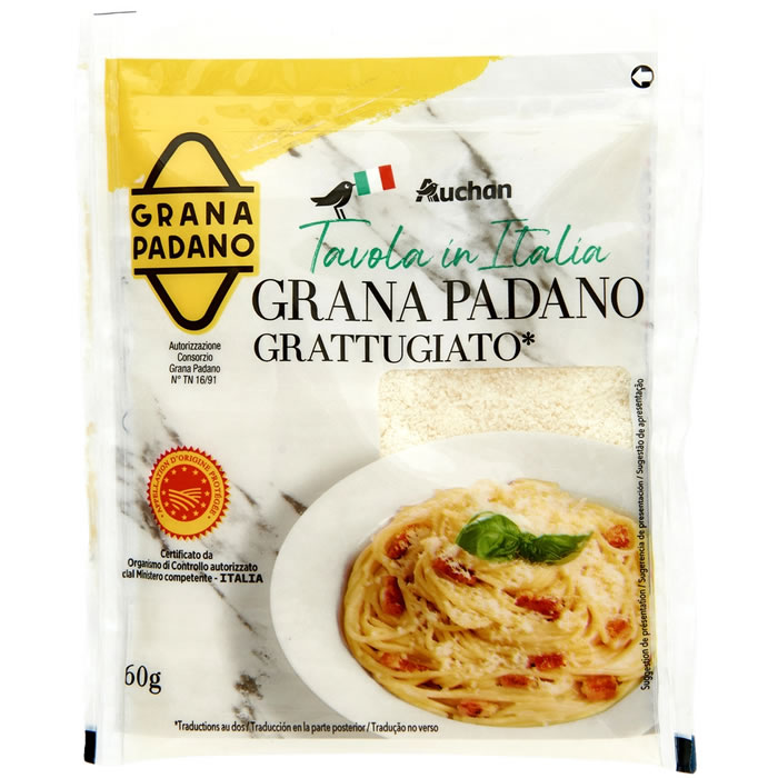 AUCHAN Tavola In Italia Grana padano râpé AOP