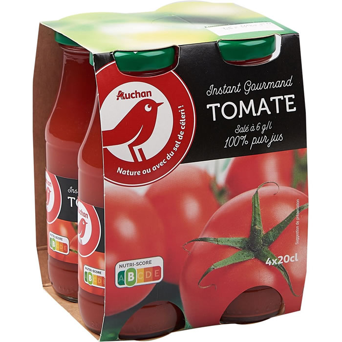 AUCHAN Pur jus de tomate