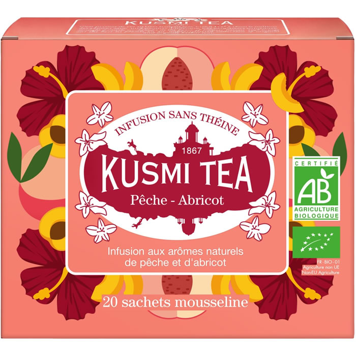 KUSMI TEA Infusion de pêche et d'abricot bio