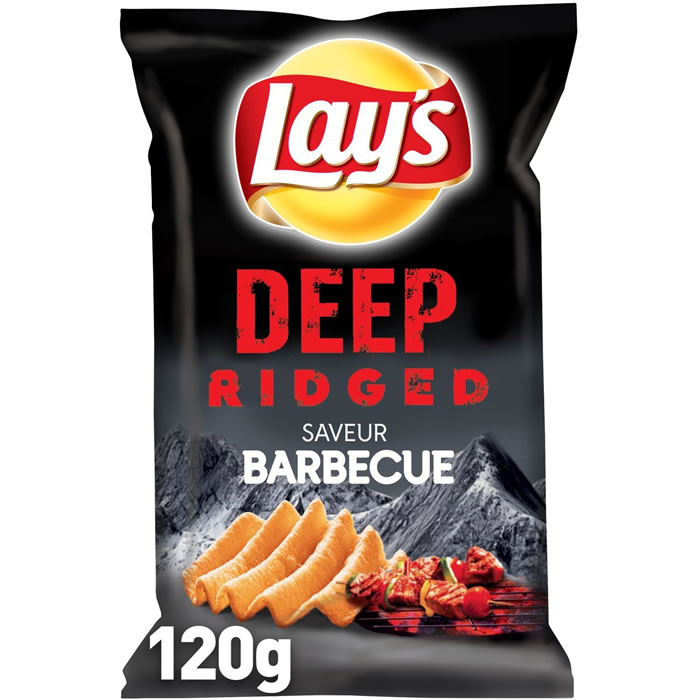LAY'S Deep Ridged Chips ondulées saveur barbecue