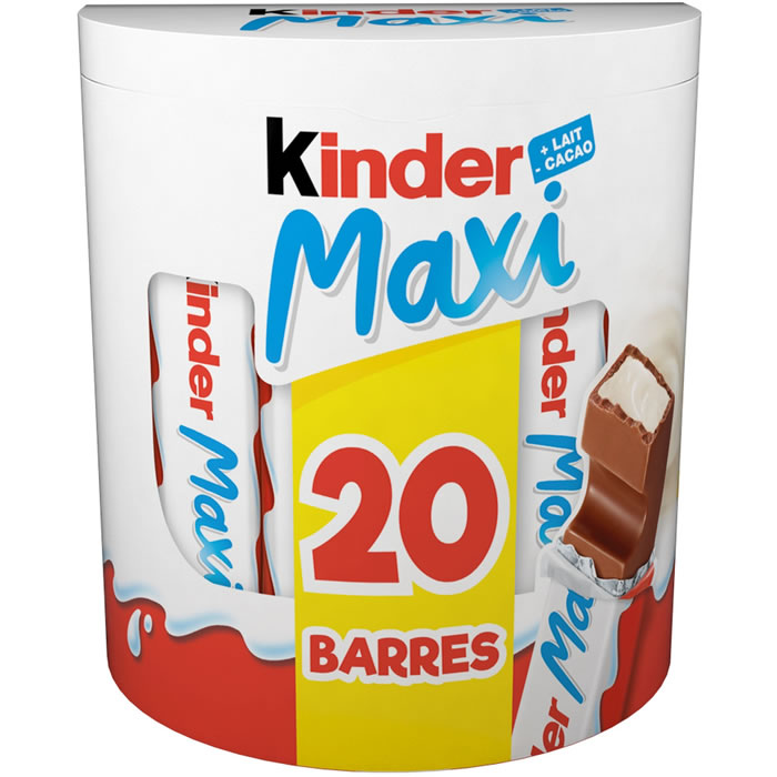 KINDER : Maxi - Barres au chocolat au lait - chronodrive