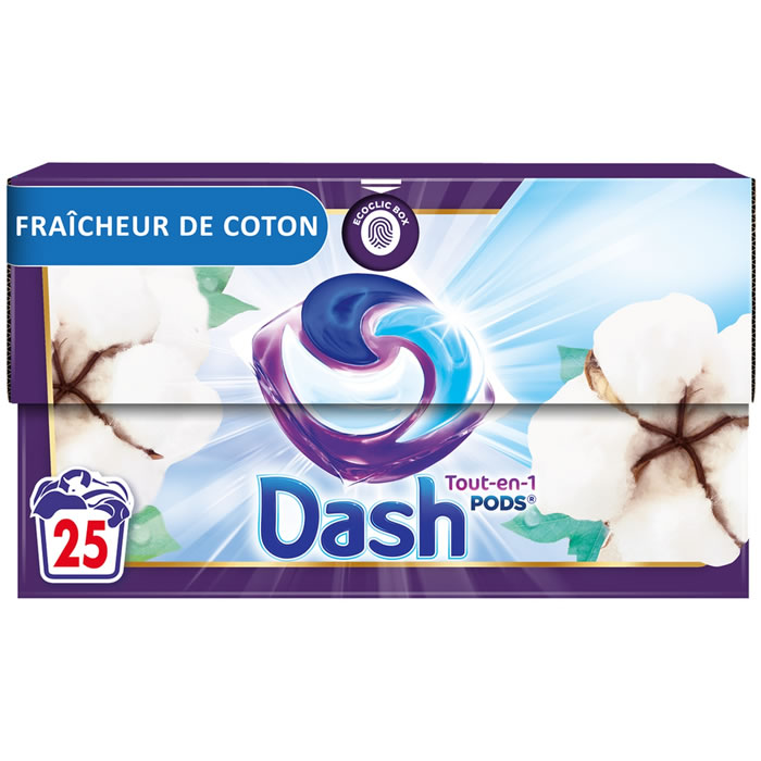 DASH Lessive capsules fraîcheur de coton