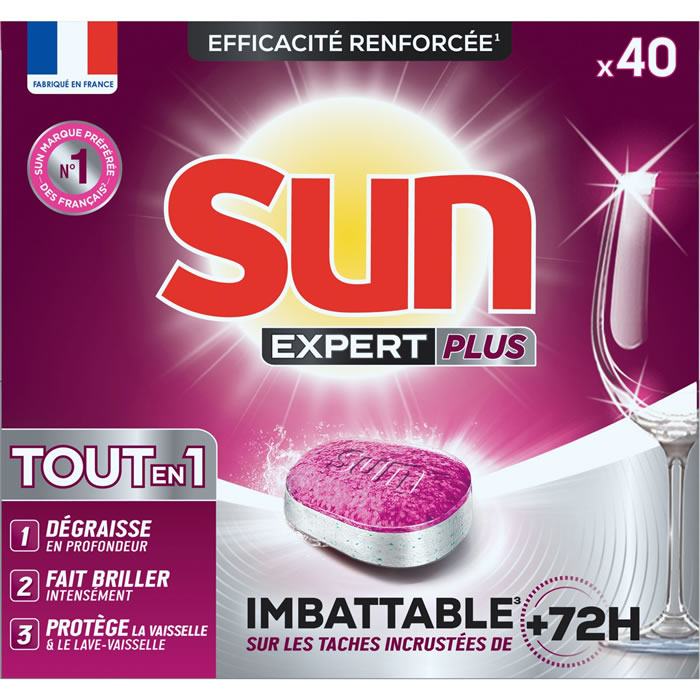 SUN : Expert Plus - Tablettes lave-vaisselle tout en 1 - chronodrive