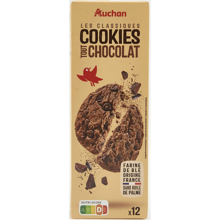 AUCHAN Cookies tout chocolat