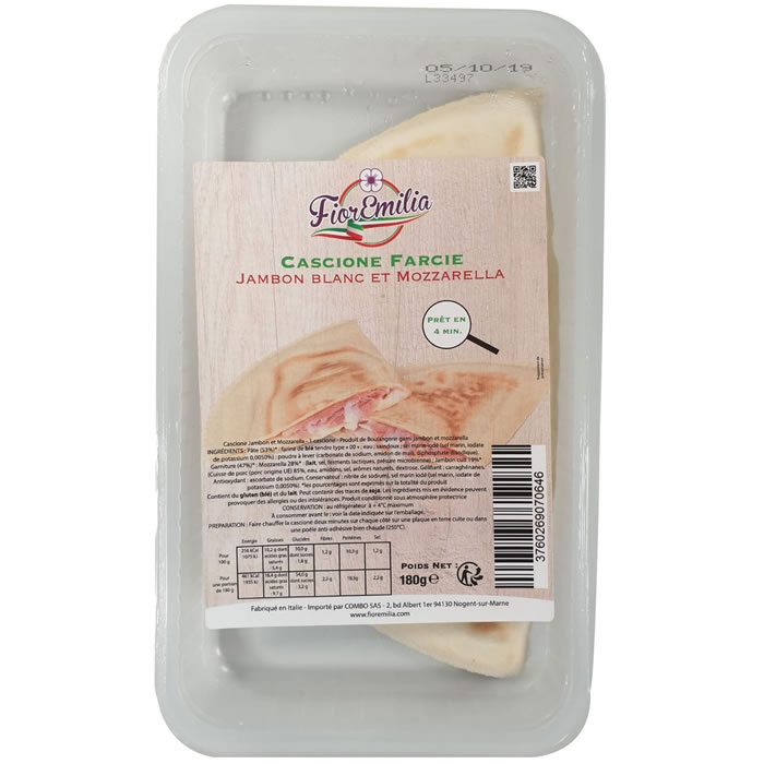 FIOREMILIA Cascione au jambon blanc et mozzarella