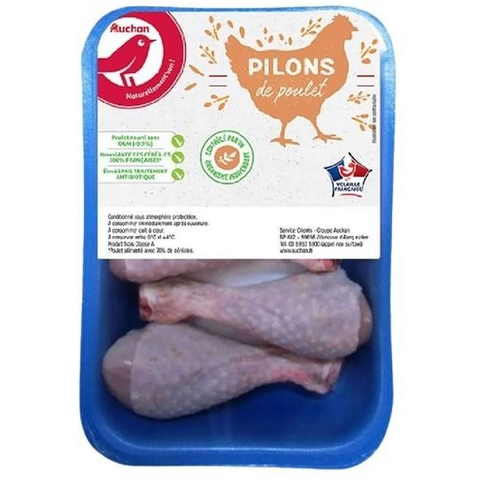 AUCHAN Pilons de poulet blanc