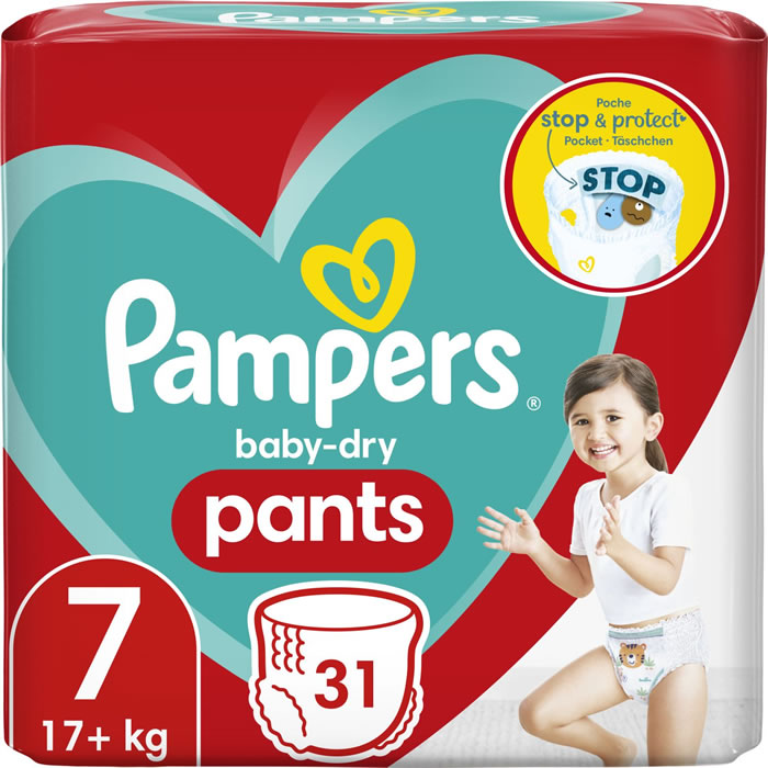 PAMPERS Baby-Dry Pants Couches-culottes taille 7 (17 kg et +)