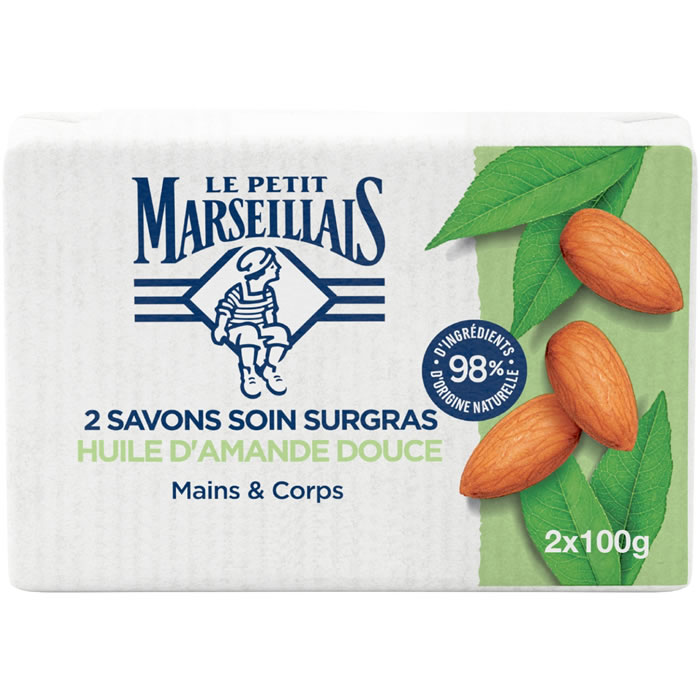 LE PETIT MARSEILLAIS Savon solide à l'huile d'amande douce mains et corps