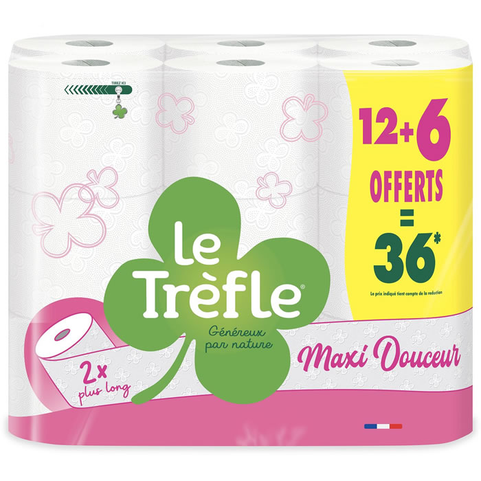 LE TREFLE Papier toilette maxi douceur