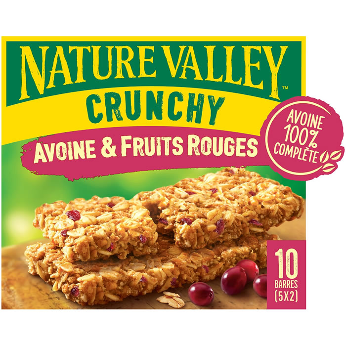 NATURE VALLEY Crunchy Barres céréalières à l'avoine et fruits rouges