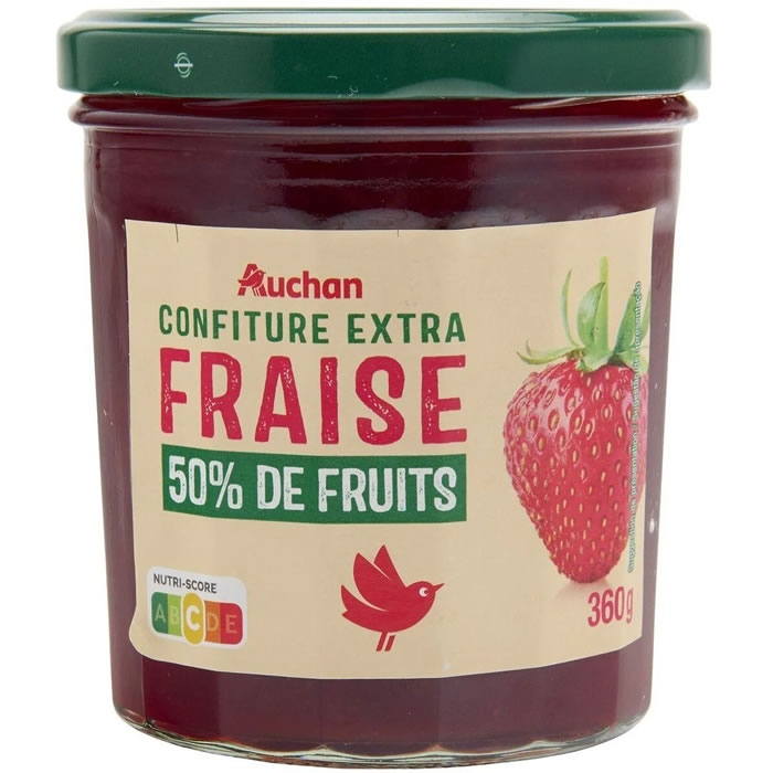 AUCHAN Confiture de fraises extra