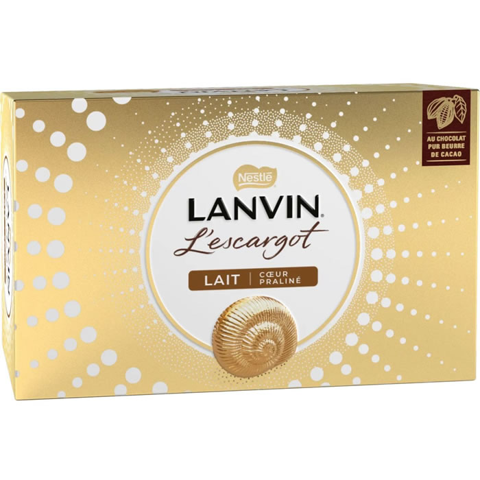 LANVIN L'Escargot Bouchées au chocolat au lait fourrées au praliné