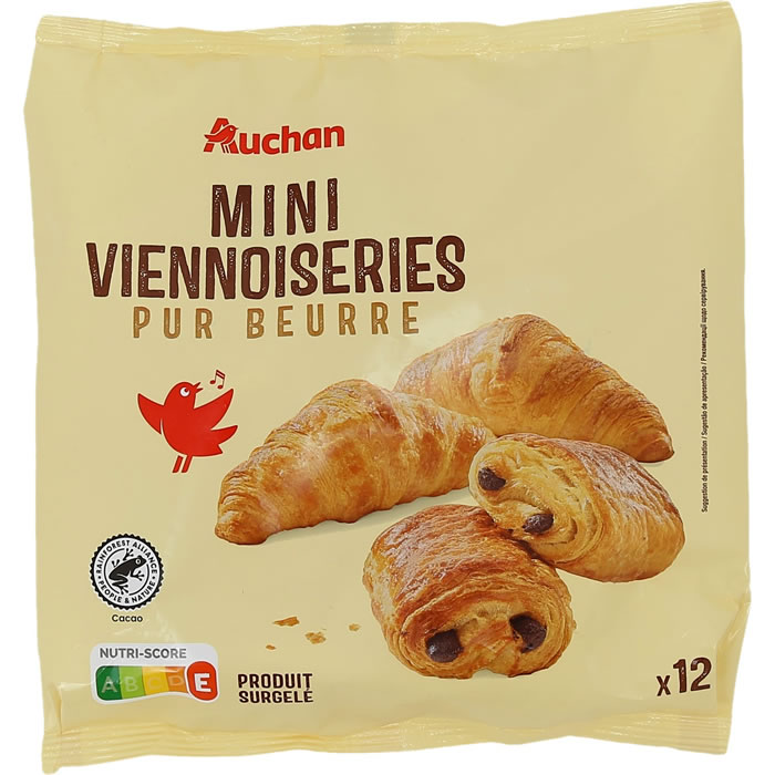 AUCHAN Assortiment de mini viennoiseries pur beurre