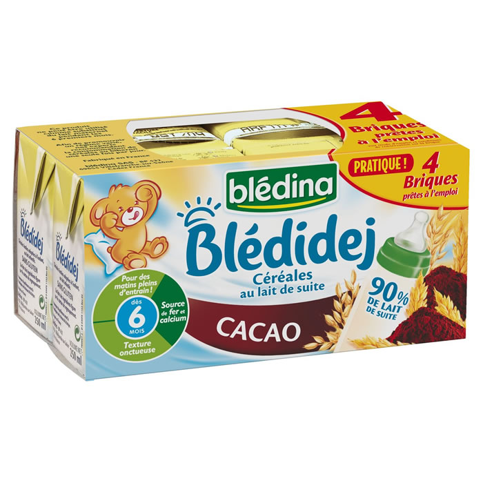BLEDINA Blédidej Céréales lactées cacao dès 6 mois
