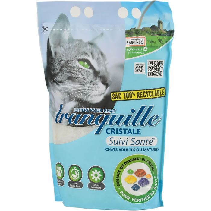 TRANQUILLE Litière silice non-agglomérante pour chat
