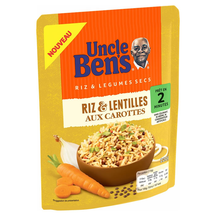 BEN'S Original Riz et lentilles aux carottes micro-ondes