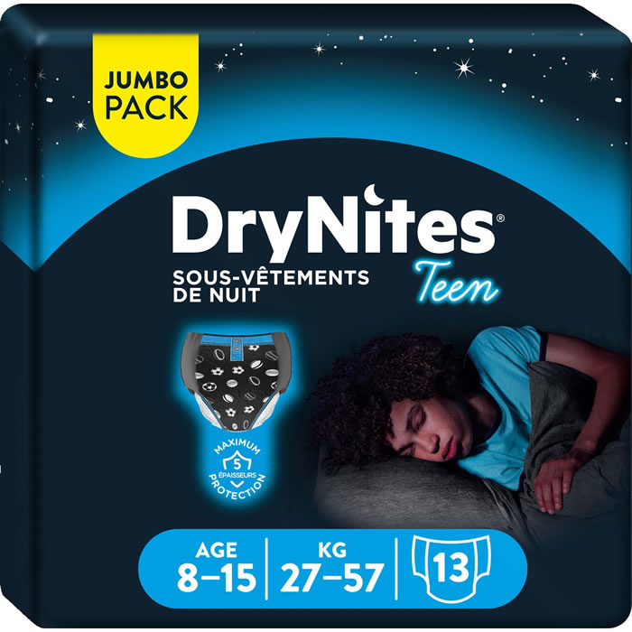 HUGGIES DryNites Couches-culottes absorbantes garçon (27-57 kg)