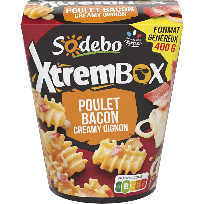 SODEBO Xtrem Box Radiatori au poulet, bacon et crème oignon