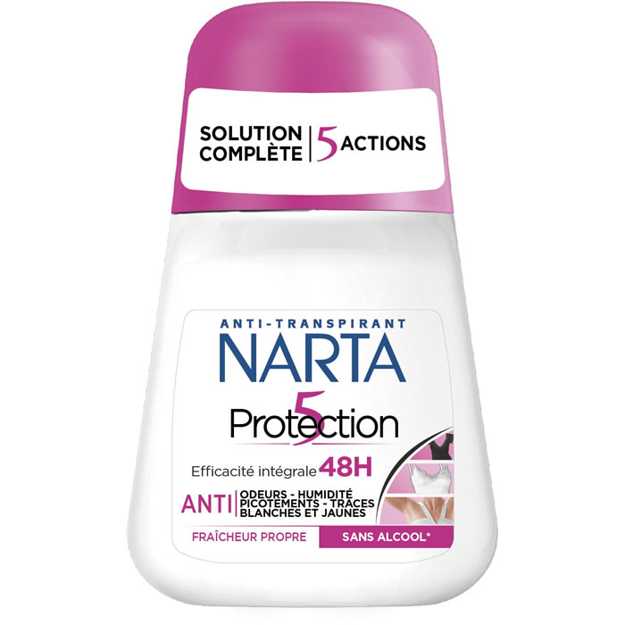 NARTA Protection 5 Déodorant bille anti-transpirant 48h
