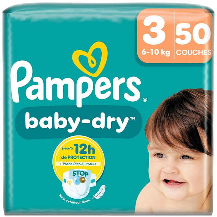 PAMPERS Baby-Dry Couches taille 3 (6-10 kg)