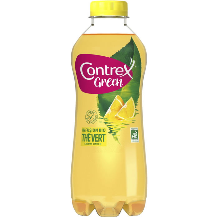 CONTREX Green Eau à l'infusion de thé vert saveur citron bio