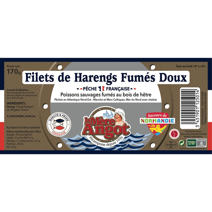 LA MÈRE ANGOT Filets de harengs fumés doux