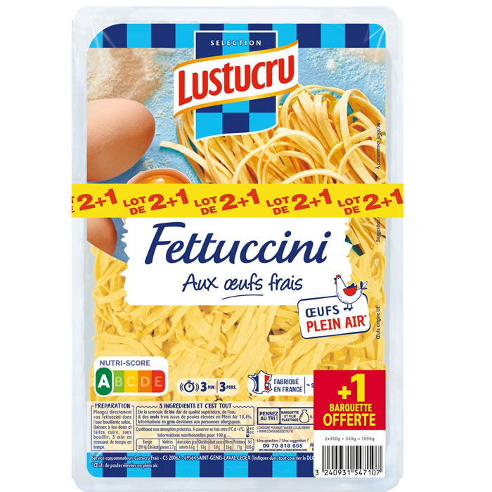 LUSTUCRU Fettuccini aux oeufs frais