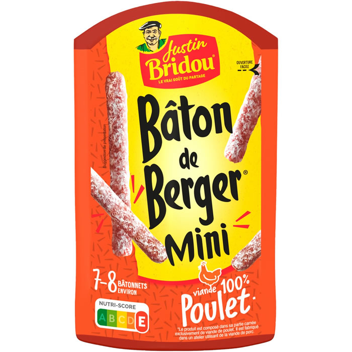 JUSTIN BRIDOU Le Bâton de Berger Mini saucisson sec au poulet