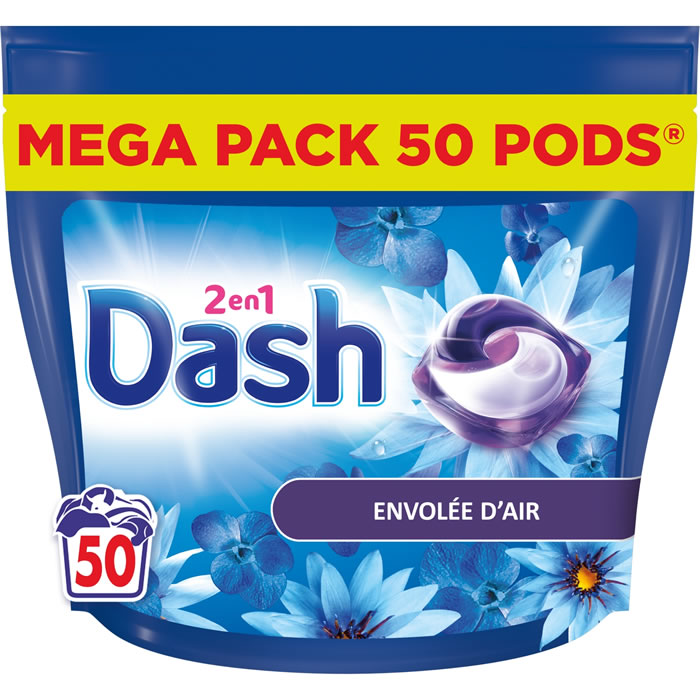DASH Lessive capsules 2 en 1 envolées d'air