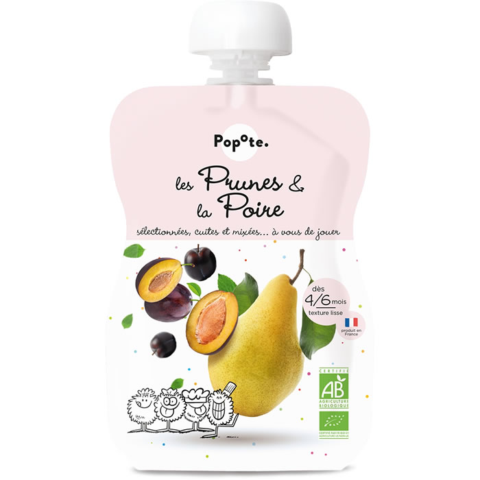 POPOTE Dessert prunes et poires dès 4 mois