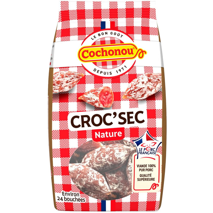 COCHONOU Croc'Sec Mini saucissons secs nature grelot