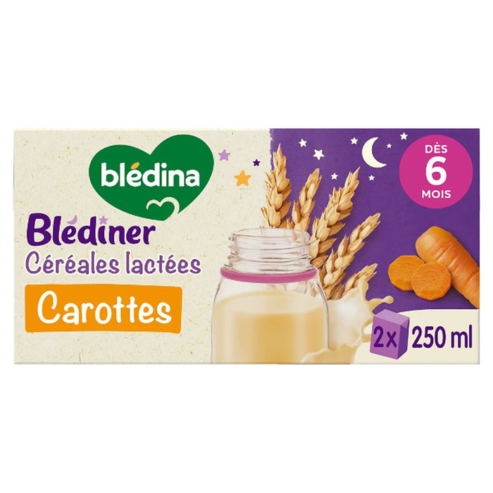 BLEDINA Blédiner Céréales lactées aux carottes  dès 6 mois