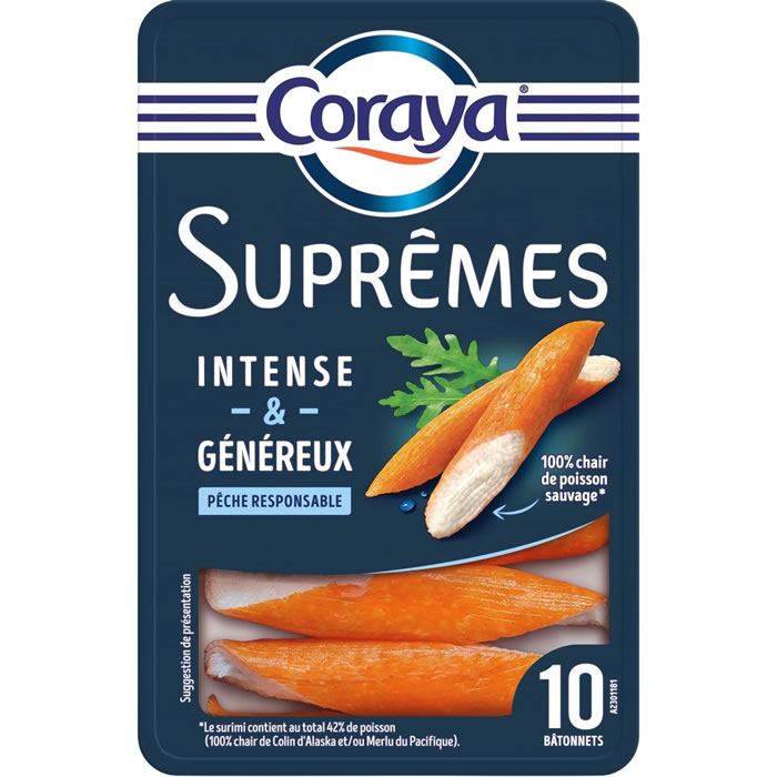 CORAYA Suprêmes Bâtonnets de surimi