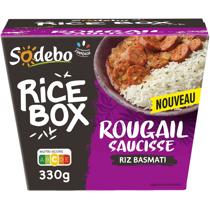 SODEBO Rice Box Riz, rougail saucisse au micro ondes