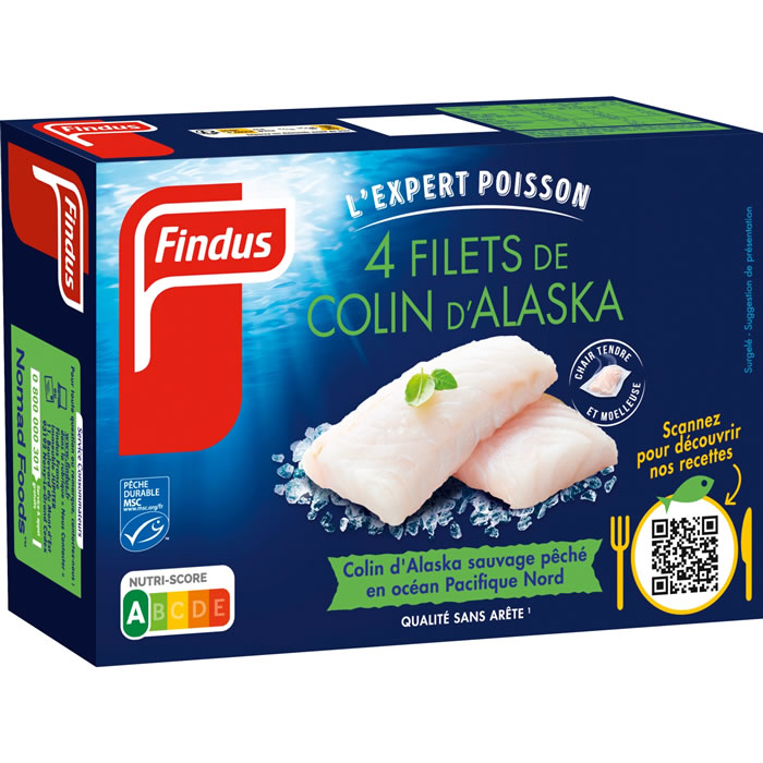FINDUS Filets de colin d'Alaska sans arêtes