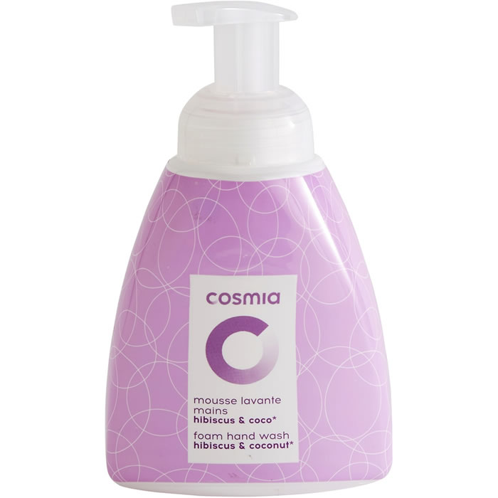 COSMIA Mousse lavante mains liquide hibiscus et coco