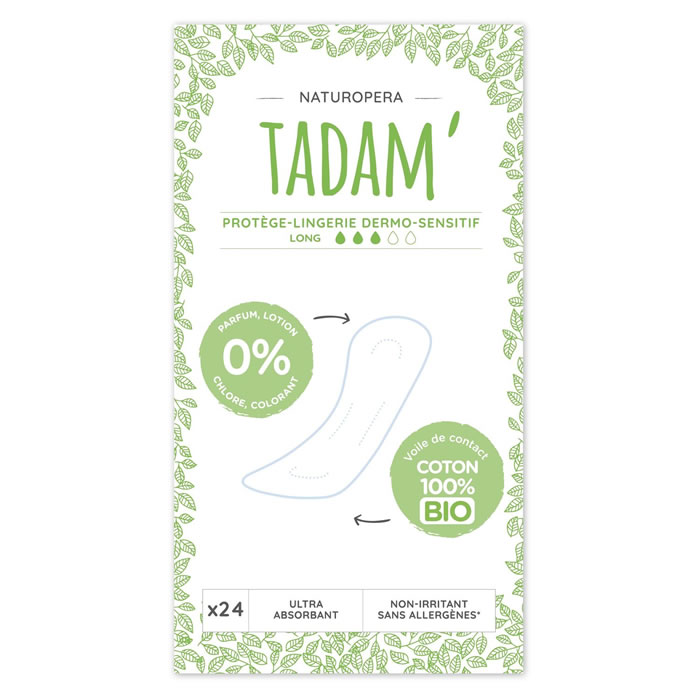 TADAM Dermo-Sensitives Protège-slips coton bio long