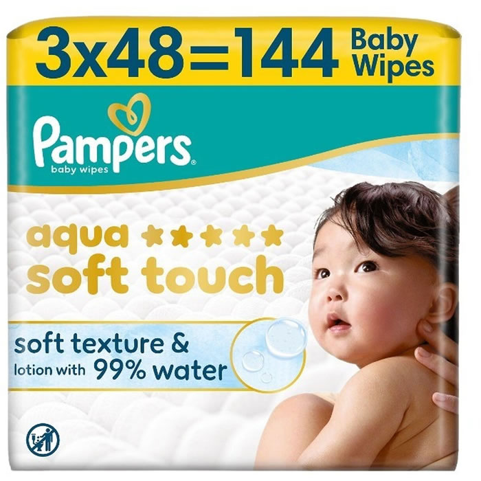 PAMPERS Aqua Soft Touch Lingettes nettoyantes à l'eau