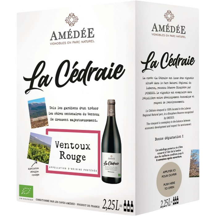 VENTOUX - AOP Cédraie - Amédée Vin rouge bio