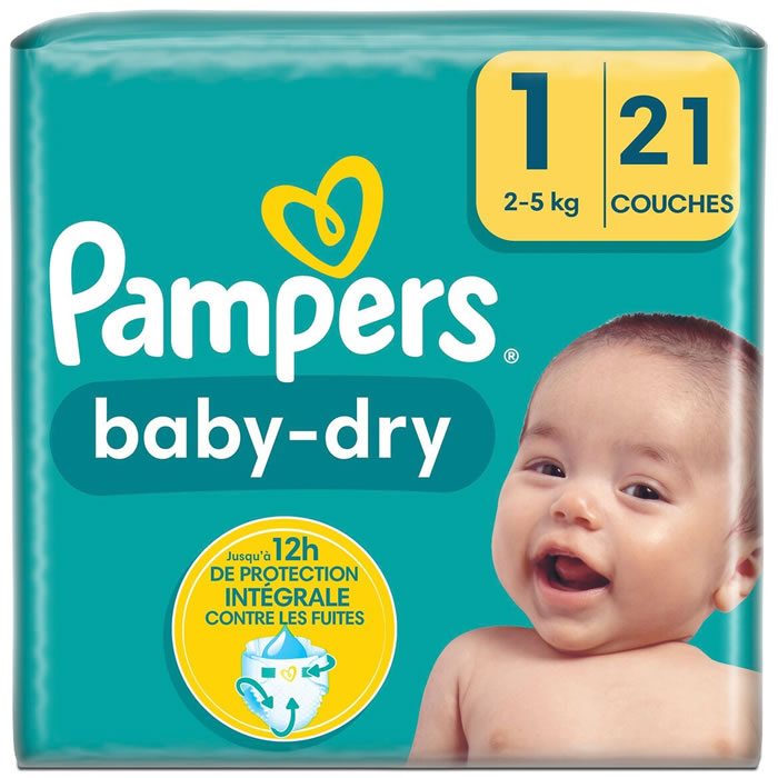 PAMPERS Baby-Dry Couches taille 1 (2-5 kg)