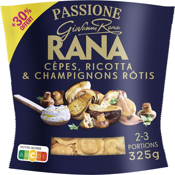 GIOVANNI RANA Girasoli aux cèpes, ricotta et champignons cuisson à l'eau