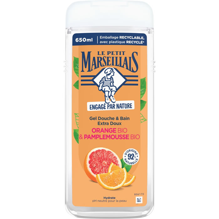 LE PETIT MARSEILLAIS Gel douche à l'orange et pamplemousse
