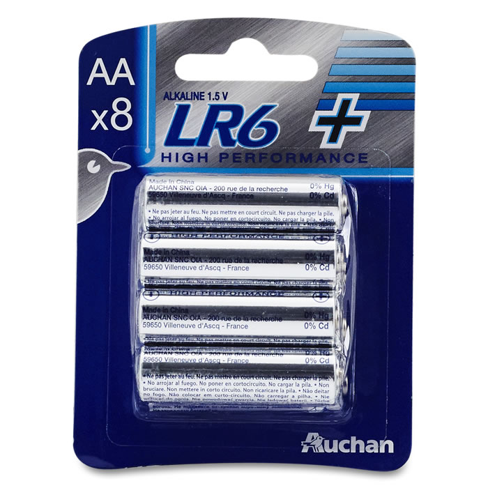 AUCHAN High Performance Piles alcaline LR6 - type AA