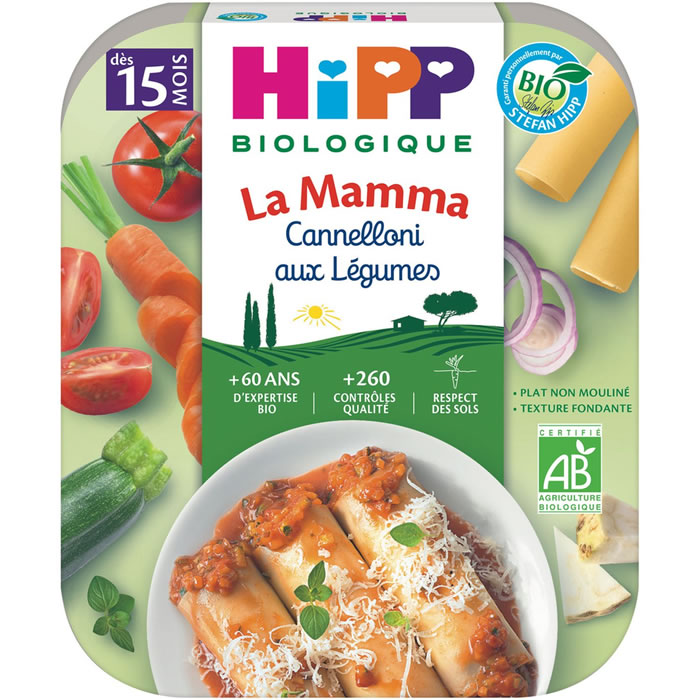 HIPP Cannelloni aux légumes bio dès 15 mois