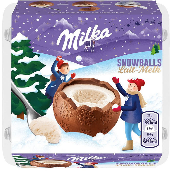 MILKA Snow Balls Oeufs en chocolat et au lait