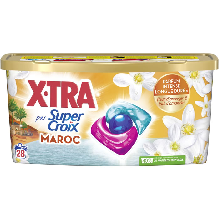 SUPER CROIX X-tra Maroc Lessive capsules à la fleur d'oranger et lait d'amande